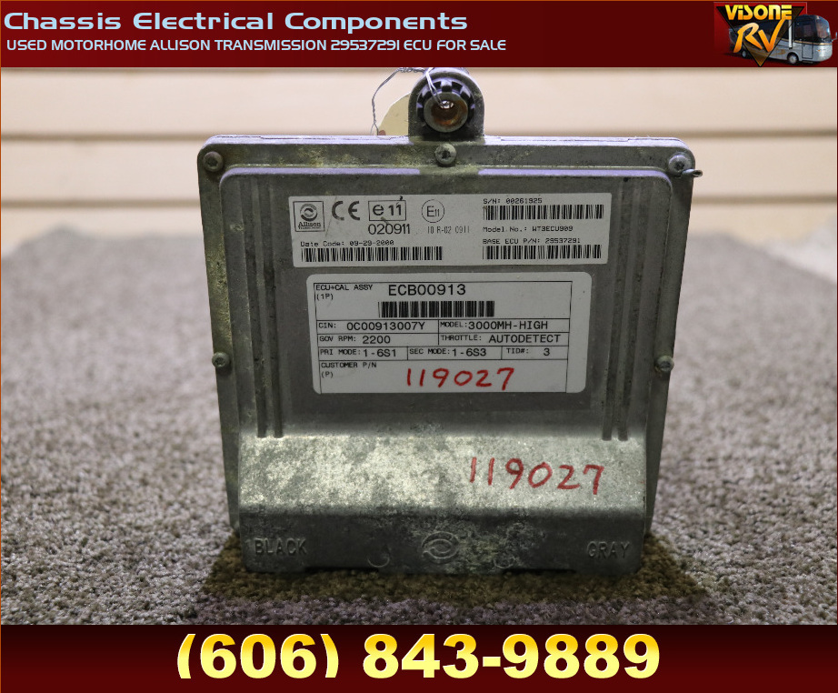 RV Chassis Parts USED MOTORHOME ALLISON TRANSMISSION 29537291 ECU FOR 