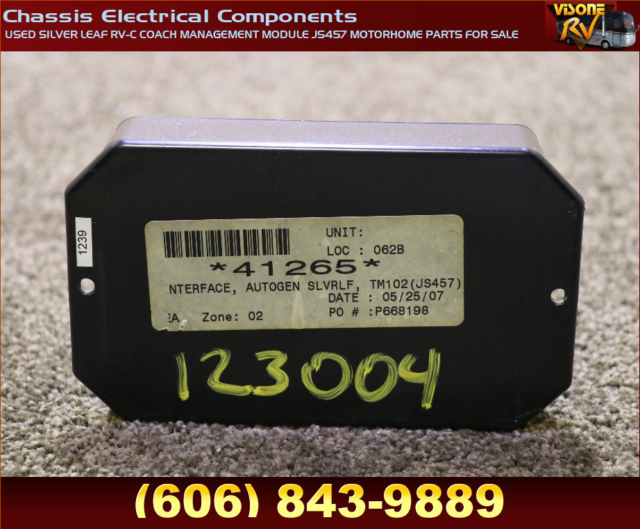 RV Chassis Parts USED SILVER LEAF RVC COACH MANAGEMENT MODULE JS457