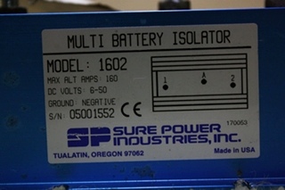 USED SURE POWER MULTI BATTERY ISOLATOR MODEL 1602 FOR SALE