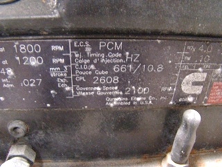 USED CUMMINS DIESEL MOTOR | CUMMINS DIESEL ISM450 450HP YEAR 2001 FOR SALE 