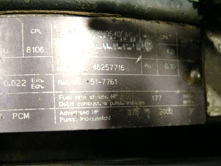 CUMMINS DIESEL ENGINE | 2002 8.8L ISL370 FOR SALE - 64,000 MILES 
