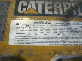 USED CATERPILLAR 3126 ENGINES FOR SALE | 7.2L 330HP FOR SALE SERIAL NUMBER CKM