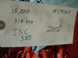 CUMMINS DIESEL ENGINE | CUMMINS ISC380 8.3L 380HP FOR SALE - 15,000 MILES