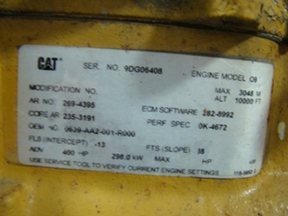USED CATERPILLAR ENGINE C9 ACERT | CAT C9 DIESEL ENGINE YEAR 2005 FOR SALE
