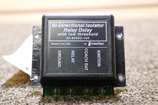 USED 00-00362-100 BI-DIRECTIONAL ISOLATOR RELAY DELAY WITH LOW THRESHOLD BY INTELLITEC RV PARTS FOR SALE