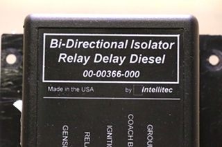 USED 00-00366-000 INTELLITEC BI-DIRECTIONAL ISOLATOR RELAY DELAY DIESEL RV/MOTORHOME PARTS FOR SALE