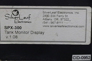 USED SILVER LEAF ELECTRONICS TANK MONITOR DISPLAY SPX-300 RV/MOTORHOME PARTS FOR SALE