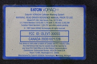 USED RV/MOTORHOME 40707-004 EATON VORAD COLLISION WANRING SYSTEM FOR SALE