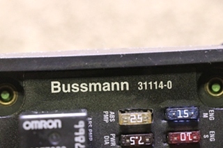 USED RV 16615338 MONACO 4 BUSSMANN 31114-0 FUSE BOX FOR SALE