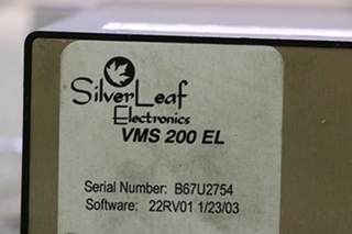 USED VMS 200 EL SILVER LEAF ELECTRONICS MONITOR RV PARTS FOR SALE