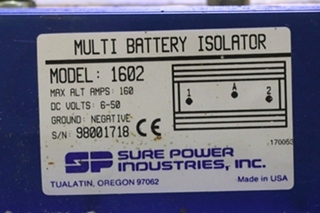 USED MOTORHOME SURE POWER 1602 MULTI BATTERY ISOLATOR FOR SALE