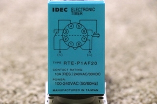 USED IDEC ELECTRONIC TIMER RTE-P1AF20 RV/MOTORHOME PARTS FOR SALE