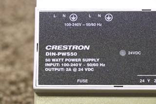 USED MOTORHOME CRESTRON DIN-PWS50 50 WATT POWER SUPPLY MODULE FOR SALE