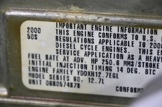 USED 2000 DETROIT DIESEL SERIES 60 500HP ENGINE PACKAGE